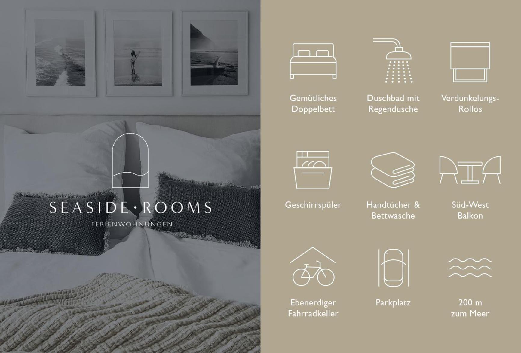 Seaside Rooms - Zentrales Design-Apartment Mit Balkon & Parkplatz - 2 Minuten Zum Strand Timmendorfer Strand Exterior foto